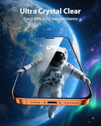 Mkeke 3 Pack Screen Protector for iPhone 17 Pro Max 6.9"，[9H+ Tempered Glass] [Easy Installation Frame][Military-Grade Drop Protection] HD Clear, Anti-Scratch, Bubble Free - Image 5