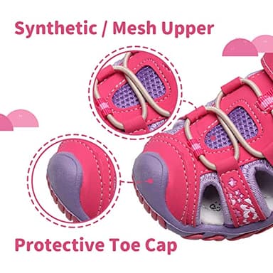 Apakowa Kid's Girl's Soft Sole Close Toe Sport Beach Sandals (Toddler/Little Kid) - Image 2