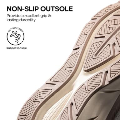 NORTIV 8 Women's Walking Shoes Cushion Comfortable ActiveBreeze Running Tennis Shoes Non-Slip Workout Gym Sports Athletic Breathable Fashion Sneakers,Size 10,Beige/Khaki,SNWS248W - Image 5