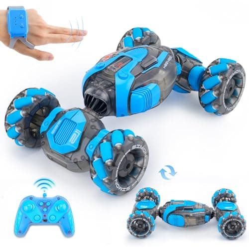 Gesture Sensing RC Stunt Car for Boys, Remote Control Toys for Kids Age 5-7, 6-8, 9 10 11 12+ Years Old Birthday Gifts, 2.4GHz Hand Controlled RC Drift Car with Light & Music, Double-Sided Driving - Image 1