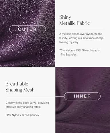 Popilush Sparkly Cocktail Dresses for Women Shapewear Formal Wedding Guest Dress Fall Square Neck Ruched Midi Dress Side Slit Purple - Image 5