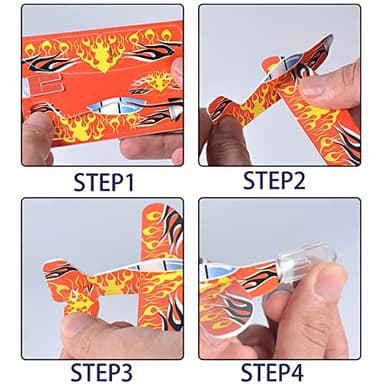 Manmel 50 Pcs Foam Gliders Planes Toys for Kids, Paper Airplane, Party Favors Goodie Bag Stuffers, Outdoor Flying Toys, Bulk for Classroom Prizes Boys and Girls - Image 7