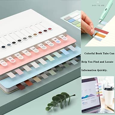 ELII 1200pcs Sticky Tabs Page Markers,Morandi Sticky Note Tabs Colored Writable and Repositionable Book Flags Tabs Strip Index Tabs,Page Tabs - Image 7