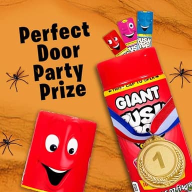 Push Pop Giant Halloween Candy Lollipop Container, 10 Ct Candy Individually Wrapped in Assorted Fruity Flavors, Full Size, Fun Hard Candy For Birthday Party Favors, Trick or Treat, Bowls, Kids Gifts - Image 5