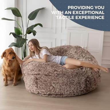 MAXYOYO Giant Bean Bag Chair Bed for Adults, Convertible Beanbag Folds from Lazy Chair to Floor Mattress Bed, Large Floor Sofa Couch, Big Sofa Bed, High-Density Foam Filling, Machine Washable - Image 4