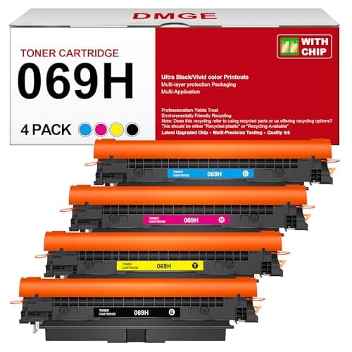 069H Toner Cartridges Set Mf753cdw - High Yield Replacement for Canon 069 Toner Cartridge Set, Works for Canon Color ImageCLASS Mf753cdw MF751Cdw MF752Cdw LBP674Cdw MF752Cdw MF756Cx LBP673Cdw (4 Pack) - Image 1