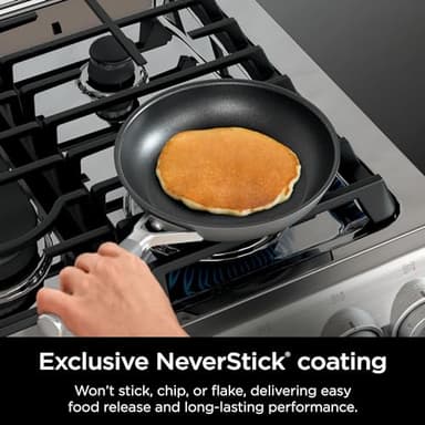 Ninja Pots and Pans Set Non Stick | Comfort Grip 10-Piece Cookware Set with NeverStick | Frying Pan, Sauce Pan With Lid, Stock Pot with Lid, Nonstick, Dishwasher Safe, Oven Safe to 400°F, CW69010 - Image 9
