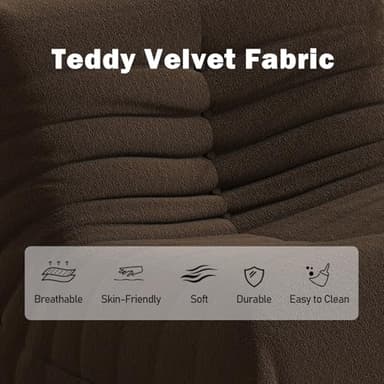 Bean Bag Chair, Memory Foam Bean Bag Sofa Large Bean Bag Chair for Adults, Bean Bag Chairs for Teens with High Density Comfortable Foam, Bean Bag for Living Room, Bedroom (Coffee) - Image 6