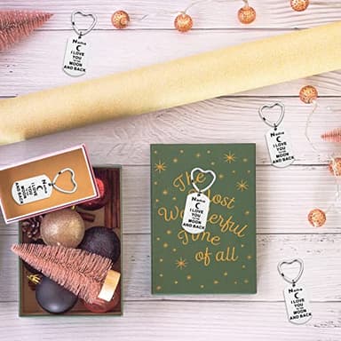 Nana Gift from Granddaughter Grandson I Love You to the Moon and Back Nana Keychain Cute Heart Key Ring Engraved Grandma Keychain Jewelry for Women Birthday Christmas Mother’s Day Present - Image 7