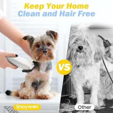 SNOYWEN Dog Grooming Kit & Pet Hair Dryer & Dog Electric Clippers, 3L Large Capacity with 8 Grooming Tools, Low Noise for Long Hair Dogs and Cats, Adjustable Airflow and Temperature, UL, Touchscreen - Image 9