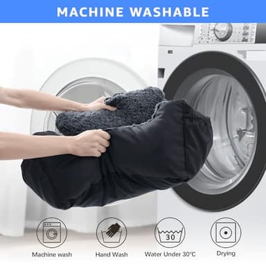 Oiilores Dog Car Seat for Small Dogs,Washable Pet Booster Seats with Clip-On Safty Leash, Comfy Deluxe Plush Carseat with Storage Pockets, Puppy Car Travel Carrier Bed for Dogs Under 25 lbs, Black - Image 4