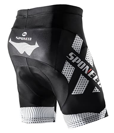 sponeed Men's Shorts for Biking Padding Cycling Pants Male Trainning Padded Road Bike Underwear US L White - Image 2