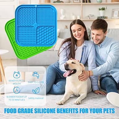 Honomastry Lick Mat for Dogs, Premium Lick Pad with Suction Cups for Dog Anxiety Relief, Slow Feeder Dog Bowls, Bathing, Grooming and Training. - Image 5