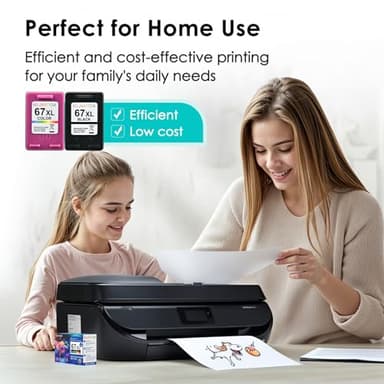 EcoVictor Remanufactured 67XL Ink Cartridge Replacement for HP Ink 67 XL HP67XL Black and Color Combo 2 Pack for DeskJet 4155e 2755e 2700 2700e 4100 4100e 2320 Envy 6000 6055 6400 6055e 6455e Printer - Image 7