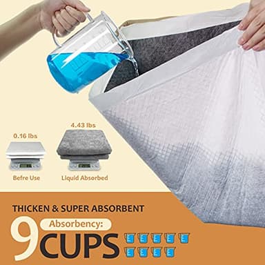 HIDOGGYLD Dog Pee Pads Extra Large 28" x 34", 30 Count, Activated Carbon Charcoal Puppy Pads XL, Potty Pads for Dogs with Adhesive Sticky Tape, Disposable Training Bed Pads for Pets, Doggies, Cats - Image 3