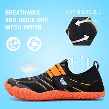 CIOR Boys & Girls Water Shoes Sports Aqua Athletic Sneakers Lightweight Sport Shoes(Toddler/Little Kid/Big Kid) U120WZ2001-Orange-33 - Image 2