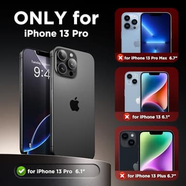 GolbinBox Magnetic for iPhone 13 Pro Case,Compatible with MagSafe,[Full Camera Protection][Privacy Screen Protector] Translucent Phone Cover for iPhone 13 Pro 6.1 Inch (Matte Black) - Image 4