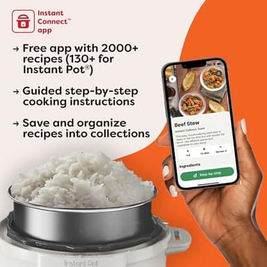Instant Pot, 8-Quart Whisper Quiet 9-in-1 Electric Pressure Cooker, Slow Rice Cooker, Steamer, Sauté, Yogurt Maker, Warmer & Sterilizer, App With Over 800 Recipes, Stainless Steel, Duo Plus - Image 7