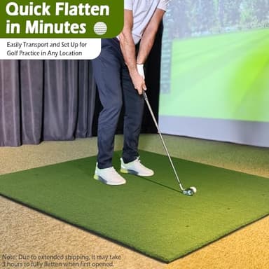 Bearwill Golf Mat 31mm, 5ft x 4ft Golf Hitting Mats for Practice Outdoor Indoor, High-Elasticity Artificial Turf Mat for Garage Simulator Chipping Driving Training - Image 5