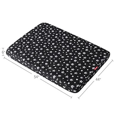 Waterproof Dog Bed Covers Replacement Washable Pet Hair Easy to Remove, Noiseless Quilted Puppy Pet Bed Cover Lovely Black Star Print 44x54 Inches, for Dog/Cat, Cover Only - Image 6