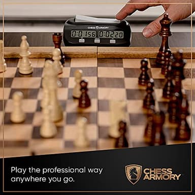 Chess Armory Digital Chess Clock - Portable Timer with Tournament and Bonus Time Features - Image 5