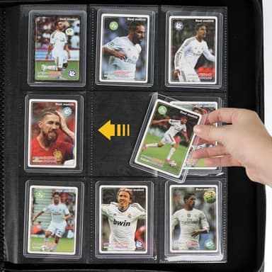 Top loader Binder-9 Pockets Pages Sleeves | Toploader Binder | Holds 288 Cards | Sleeves for “3×4” rigid | Ringless Double-Sided Pockets for TCG, Sports | Toploader card binder(black) - Image 4
