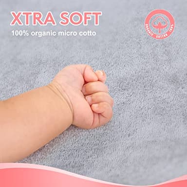 TBEZY Baby Hooded Towel with Unique Animal Design Ultra Soft Thick Cotton Bath Towel for Newborn (Elephant) - Image 5