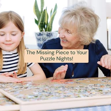 PlayVibe 1000 Piece Rotating Puzzle Board with Drawers and Cover - Jigsaw Puzzle Table with Cover & 4 Compartments - 22” x 30 Portable Wooden Lazy Susan and Spinning Accessory - Image 8