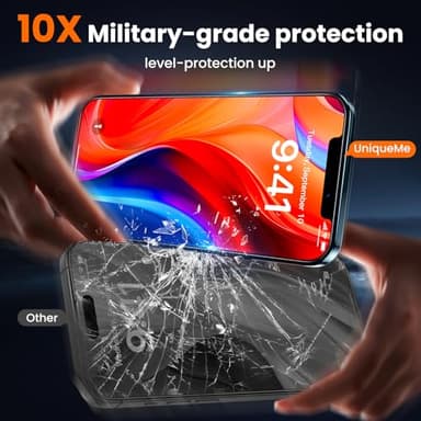 UniqueMe for iPhone 12 / iPhone 12 Pro Privacy Screen Protector - [Military Grade Shatterproof & 9H+ Hardness] Screen Protector 12 Pro Tempered Glass Full Coverage Protection, Easy to install, 2 Packs - Image 4