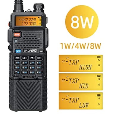 Ham Radio Baofeng UV-5R 8W Long Range UV5R Handheld Dual Band High Power 3800mAh Rechargeable Walkie Talkies Portable Two Way Radio with Earpiece USB Charging Cable Full Kit,2Pack - Image 2