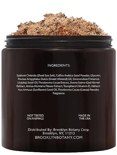 Brooklyn Botany Arabica Coffee Body Scrub - Moisturizing and Exfoliating for Body, Face, Hand, Foot - Fights Stretch Marks, Fine Lines, Wrinkles - Great Gifts for Women & Men - 10 oz - Image 3