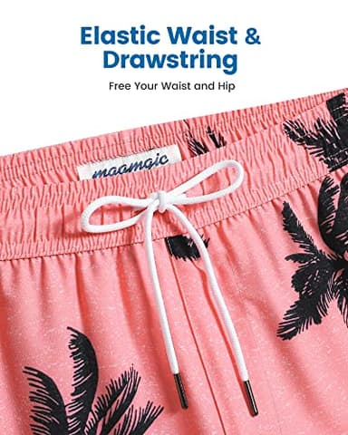 maamgic Swim Trunks Men 2 in 1 Mens Bathing Suit 7 Inch Quick Dry Mens Swimming Trunks with Zipper Pockets - Image 5