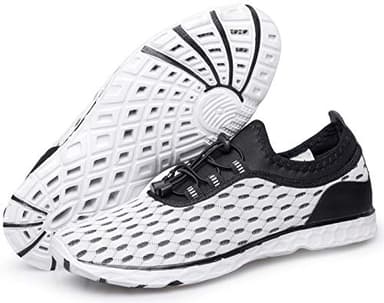 DOUSSPRT Women's Water Shoes Quick Drying Sports Aqua Shoes White Size 5.5 - Image 9