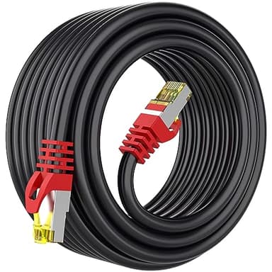 Boahcken Cat 8 Ethernet Cable 125 ft,1.5ft 6ft 10ft 20ft 25ft 30ft 75ft 100ft 150ft 200ft Heavy Duty High Speed Network Internet Cable,26AWG 40Gbps 2000Mhz,S/FTP Indoor&Outdoor Shielded LAN Cable - Image 1