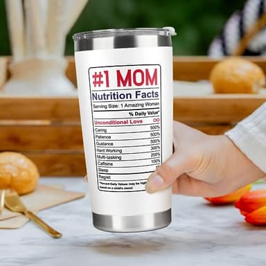 UMACVN Gifts for Mom from Daughter Son - Christmas Gifts for Mom Wife - Birthday, Christmas, Valentines Day Gift for Moms - Gift for Mama, Moms, Mother - 20 Oz Stainless Steel White Tumbler - Image 4