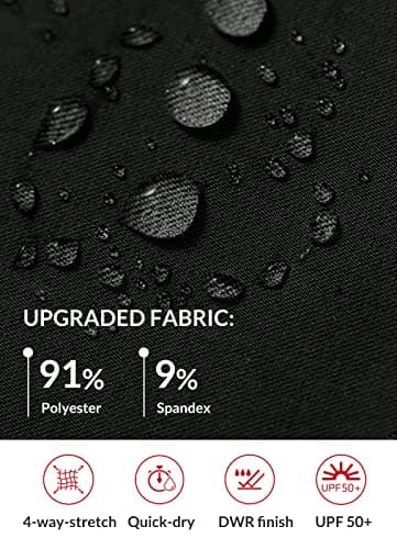 baleaf Women's 15" Hiking Shorts Long Bernuda Cargo Below The Knee Capris Lightweight Quick Dry Elastic Waist for Casual Black L - Image 5