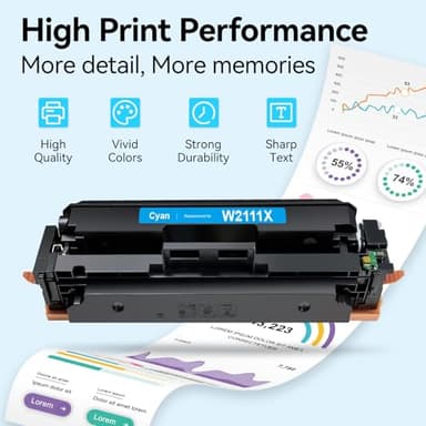 206X Toner Cartridges 4 Pack High Yield with Chip Replacement for 206X 206A HP Toner Cartridges Set for Color Laserjet Pro MFP M283fdw M283cdw M283fdn Pro M255dw M255nw M283 M255 Printer | 206X Toner - Image 4