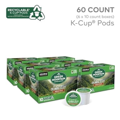 Green Mountain Coffee Roasters Colombia Select, Keurig Single Serve K-Cup Pods, Medium Roast Coffee, 60 Count, (6 Packs of 10) - Image 2