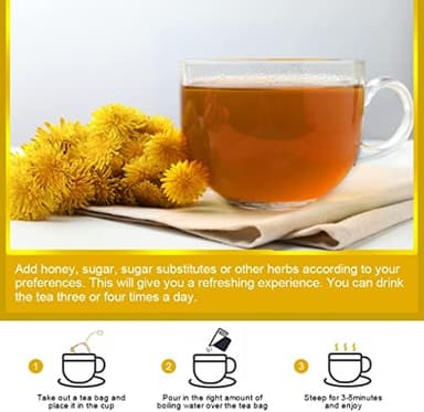 Organic Dandelion Leaf & Root Tea, Supports Kidney Function and Healthy Digestion, Caffeine Free, 40 Tea Bags - Image 5