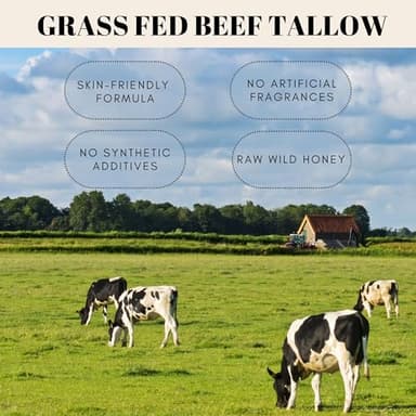 FRANDORA Beef Tallow and Honey Balm for Skin, All-Natural Moisturizer for Face and Body, Hydrating Grass-Fed Beef Tallow & Raw Wild Honey Blend - Image 5