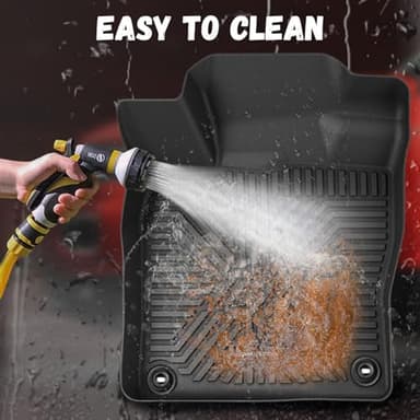 PARTZER Floor Mats for Honda Civic 2016-2021 Coupe/Sedan/Type R/Insight, Honda Civic 2017-2021 Hatchback, All Weather TPE Protection Floor Liners Accessories, 1st & 2nd Row - Image 6