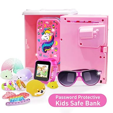 JUNEU Unicorn Piggy Bank for Kids, 4 5 6 7 8 Year Old Girl Gift, Electronic Money Saving Box for Kids, Mini ATM Coin Bank, Girls Birthday Gifts, Toys for Girl, Cool Stuff, Early Ideas - Image 7