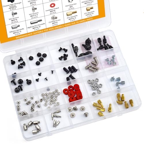 150PCS Computer PC Screws M.2 Standoff SSD Mounting Screws Kit for Motherboard, SSD, Hard Drive, PC Case, Power Supply, M.2 SSD Standoff Mounting Screws for Computer Laptop DIY & Repair - Image 1