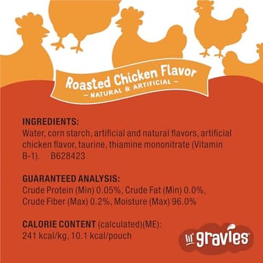 Purina Friskies Lil' Gravies Roasted Chicken Flavor Cat Food Lickable Cat Treats - (Pack of 16) 1.55 oz. Pouches - Image 5