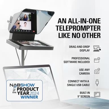 Elgato Prompter – Teleprompter with Built-in Screen for YouTube, Twitch, Zoom, MS Teams and More, Supports DSLR/Webcam/Smartphone, Drag & Drop Monitor Display, Works with Mac/PC & Stream Deck - Image 3