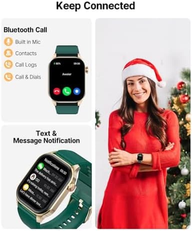 SOUYIE Smart Watch for Men Women Android iPhone, with Bluetooth Call(Answer/Make Call) 2024, 2.04" Fitness Tracker IP68 Waterproof, 136+ Sports, Heart Rate Blood Oxygen Sleep Monitor - Image 4