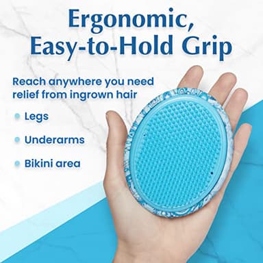 Dylonic Body Brush for Razor Bumps and Ingrown Hairs Treatment - 1pk Skin Exfoliator for Body Shaving Irritation, Strawberry Legs, Armpit, Bikini Line - Blue - Image 6