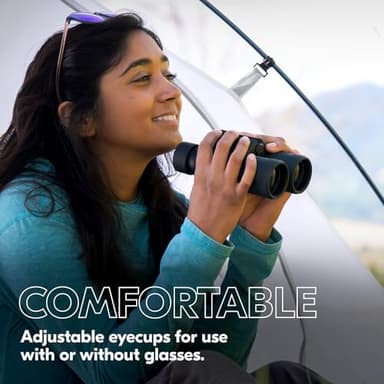 Nikon PROSTAFF P3 10x42 Binocular | Waterproof, fogproof, Rubber-Armored Full-Size Binocular, Wide Field of View & Long Eye Relief | Official Nikon USA Model - Image 10