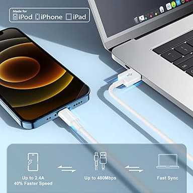 10ft iPhone Charger, [Apple Certified] Long Apple Charging Cord,10 Feet Original Lightning to USB Cable,10 Foot iPhone Charging Cable for iPhone 14 Pro Max/14/13 Pro/12 Mini/11/XS/XR/8/7/6S/5/SE,iPad - Image 7