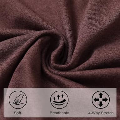 VANCAMEL Zip Up Hoodie for Men Casual Lightweight Sweatshirts Long Sleeve Stretch Performance Golf Hooded with Pocket Brick Heather - Image 5